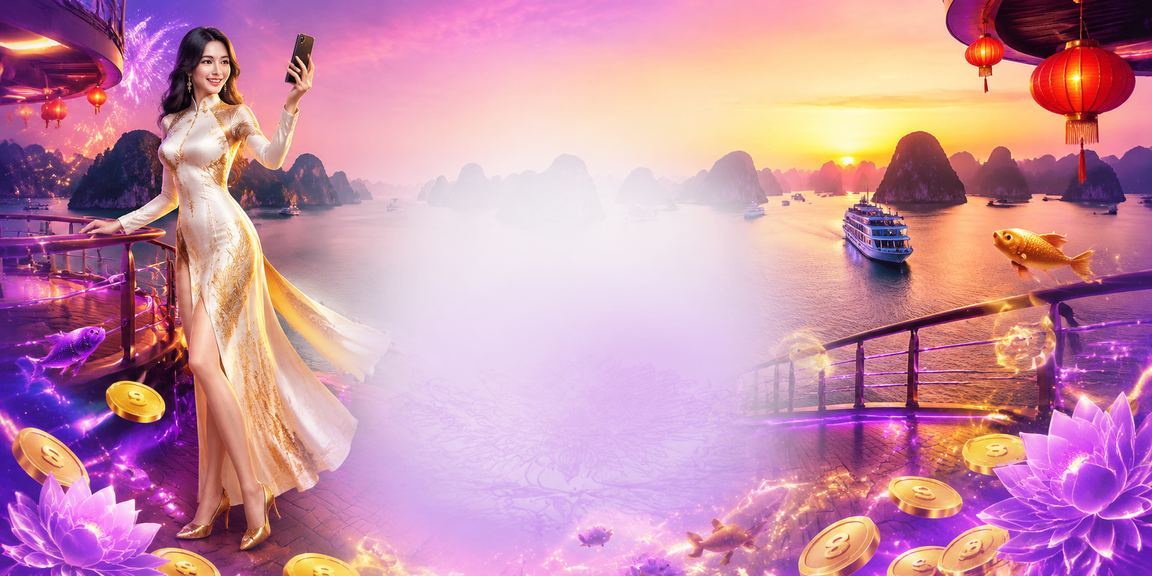 Trải nghiệm casino trực tuyến neon trên điện thoại tại Hạ Long Bay về đêm